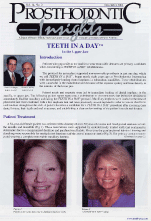 Insights Newsletter - Teeth In A Day Dental Implant Treatment - 2001_11_14_2-1