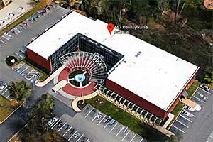 Photo of Pi Dental Center from above. At Pi we provide convenience all under one roof