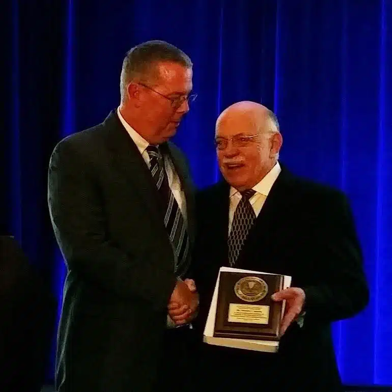 American College of Prosthodontists President, Dr. Carl Driscoll presented the Dan Gordon award for life time achievement in the specialty of prosthodontics at the 46 Annual Scientific session of the college last week in San Diego CA.