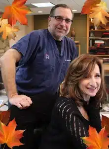 Dr. Wolfinger poses with Tina for a Thanksgiving photo.